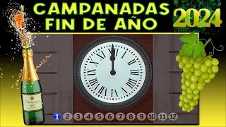 CAMPANADAS FIN DE AÑO 🕛🍇🥂🍾🎆 RELOJ 12 CAMPANADAS UVAS AÑO NUEVO PUERTA DEL SOL [upl. by Sil]