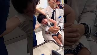 Cute Baby Girl Crying Injection Pain fullshorts [upl. by Nnaaras791]