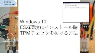 Windows 11 ESXi環境にインストール時TPMチェックを抜ける方法 [upl. by Gayner441]