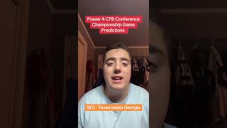 Power 4 CFB Conference Championship Fame Predictions [upl. by Audrye]