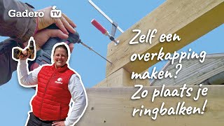 Zelf een overkapping maken Zo plaats je ringbalken [upl. by Nilre]