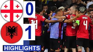 ⚪Georgia vs Albania 0  1  All Goals amp Extended HIGHLIGHTS  UEFA Nations League [upl. by Akinnor]