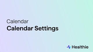 Calendar Settings [upl. by Adriano]