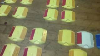 Yellow and red road reflectors unboxed [upl. by Bronwen]