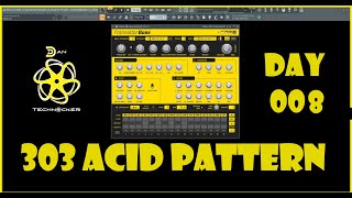 Acid melodic 303 sequence Day 8 FlStudio TransistorBass TB303 roland303 acid303 DanTechnocker [upl. by Klina303]