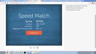 Lumosity Speed Match RECORD OVER 40K [upl. by Adnalay535]