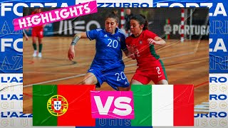 Highlights PortogalloItalia 11  Futsal  Femminile  Amichevole [upl. by Amimej633]