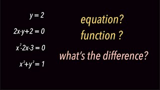 difference between a function and an equation [upl. by Tormoria]