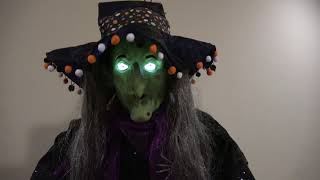 Gemmy Halloween Life Size Animated Rhoda Broome Witch Prop Lowes 2010 Decoration [upl. by Leivad]