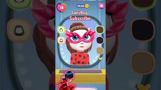 Miraculous  Ladybug Makeover 😻MyTalkingAngela2viralvideo shortvideoshortvideoladybugtrending [upl. by Yejus]