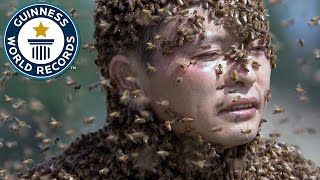 Heaviest mantle of bees  Guinness World Records [upl. by Anirahtak]