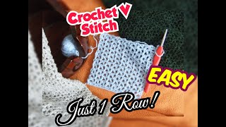 NEW CROCHET V STITCH EASY QUICK FOR FREE JUST 1 ROW REPEAT SUITABLE FOR BEGINNERS  ANA VANILA ARTS [upl. by Baum]