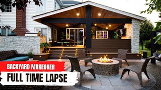 My FAVORITE BACKYARD MAKEOVER Full Build Time Lapse [upl. by Khalsa]