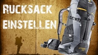 Backpacking  Trekkingrucksack richtig einstellen HD [upl. by Frick]