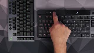 Corsair K100 Air vs Logitech G915 Tactile key sound test [upl. by Nojid]