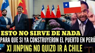 CHILENOS M0LESTOS con BORIC por lo que HIZO en PERÚ con PRESIDENTE de CHINA ¡NO QUIZO VENIR [upl. by Loyce]