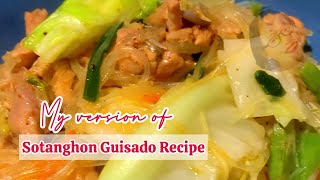 Sotanghon Guisado Recipe Or Stirfry Vermicelli Noodles [upl. by Ekim]