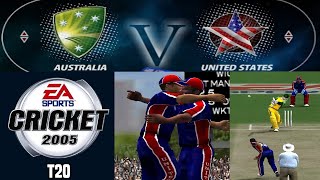 EA Cricket 2005  Australia vs USA  T20 [upl. by Skoorb573]