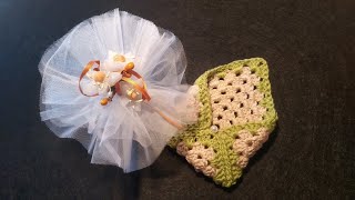 Sacchetto Bomboniera Uncinetto Tutorial 🌺 Souvenir Bolsita Crochet  Saquinho Croche [upl. by Toblat463]