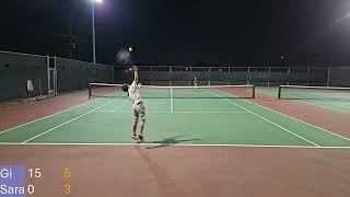 Casual Tennis Singles at Bridges Tennis Court 111024 [upl. by Leilah]