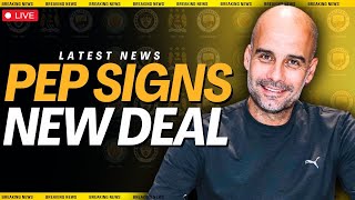 Pep Guardiola sign NEW DEAL at Manchester City [upl. by Lynn]