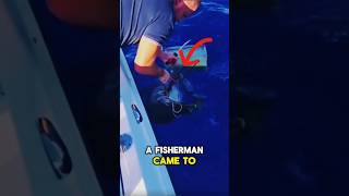 A Fisherman Save Dolphin 🐬 fishman dolphin viralvideos shortsvideo [upl. by Varin]