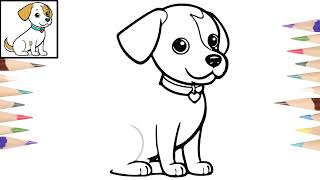 Como dibujar un PERRITO de forma fácil  How to draw a PUPPY easy way [upl. by Lalad]