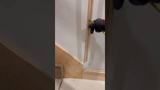 Baseboard transition to skirting board 👉 Gpr3Carpentry🔨 viral carpentry construction tips [upl. by Atoel952]