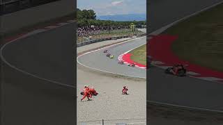 Francesco Bagnaia Crash Sprint Race MotoGP Catalunya motogp catalangp viral shorts peccobagnaia [upl. by Suivart635]