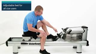 The WaterRower M1 HiRise S4 Rowing Machine Features  Fitness Direct [upl. by Yokum]