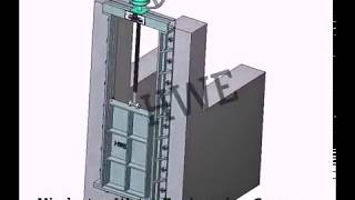 Face wall mounted open channel sluice gate [upl. by Trip572]