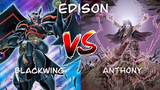 Yugioh Blackwings vs Diva Zombies Edison Format Gameplay at Card Addiction [upl. by Oshinski598]