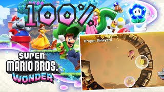 Dragon Boneyard  Super Mario Bros Wonder 100 Walkthrough [upl. by Htabmas711]