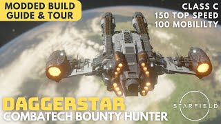 CT8 Daggerstar  CombaTech Bounty Hunter Class C Gunship  Starfield Ship Build Guide [upl. by Eissen752]