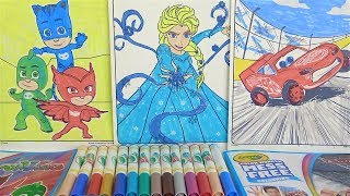 Pijamaskeliler boyama Crayola Color Wonder Lekesiz Boyama Frozen Elsa boyama Arabalar sihirli boyama [upl. by Llireva333]