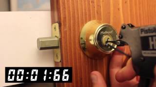 Kwikset Deadbolt with a Pick Gun  Front Range Locksmith [upl. by Felton]