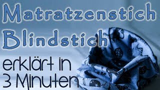 Matratzenstich  Blindstich in 3 Minuten erklärt [upl. by Ijar]