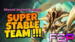 F2P PUNISHER ABYSS HARD SUPER SAFE TEAM  PC ABYSS HARD TEAM SUMMONERS WAR [upl. by Yelram]