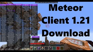 How to get Meteor 121 Hacked Client for Minecraft [upl. by Matilde51]