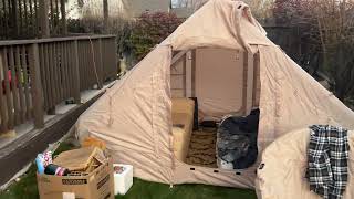 MC Tomount inflatable tent test camping backyard [upl. by Arytahs]