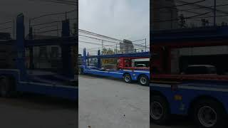 Blue car transportation trailer8 car carrier trailer for sale2 Axle Car Transport Trailer [upl. by Lulita]