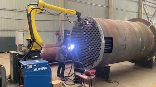 Combination of manual and machine welding in the manufacture of Shell and Tube Heat Exchangers [upl. by Lekcar]