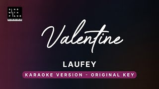 Valentine  Laufey Original Key Karaoke  Piano Instrumental Cover with Lyrics [upl. by Airotna]