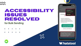 Accessibility Issues Resolved  Accessibility Service is not enabled WhatsTool App  WhatsTool Tech [upl. by Gurevich777]