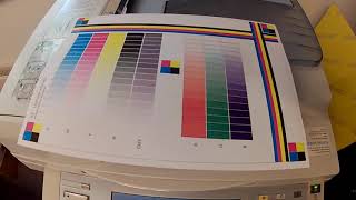 RICOH MPC2500 Color Copier TEST COLOR PATTERN amp GRAY SCALE [upl. by Aitsirhc389]