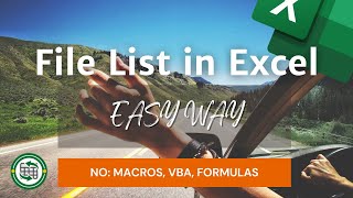 How to Create an Excel File List from a Folder of Files [upl. by Zarger]