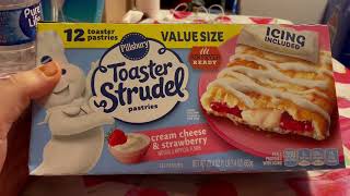 Toaster Strudel Cream Cheese and Strawberry review [upl. by Anyal617]