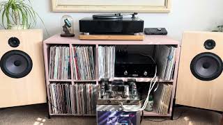 Lenco DIY Idlerwheel Turntable Project w DIY Devore Speakers and Dynaco ST70 [upl. by Enileuqaj]