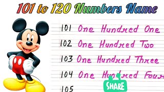 101 to 120 Numbers Name  Spelling 101 to 200  Numbers Name numbername numbers 123 spelling [upl. by Harriet516]