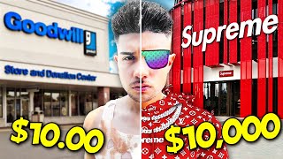 10000 VS 10 Hypebeast Shopping [upl. by Ahseer]